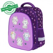 Ранец BRAUBERG KIDS STANDARD, 2 отделения, "Playing kittens", 36х28х14 см, 272038