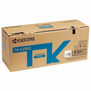 Тонер-картридж KYOCERA (TK-5280C) M6235cidn/M6635cidn/P6235cdn, голубой, ресурс 11000 страниц, оригинальный, 1T02TWCNL0