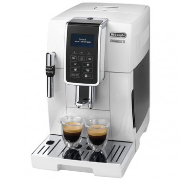 Кофемашина DELONGHI Dinamica ECAM 350.35.W, 1450 Вт, объем 1,8 л, ручной капучинатор, белая