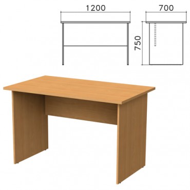 Стол письменный "Монолит", 1200х700х750 мм, цвет бук бавария, СМ1.1