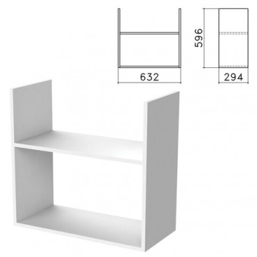 Полка навесная настенная "Бюджет", 632х294х596 мм, белый, 402668-290